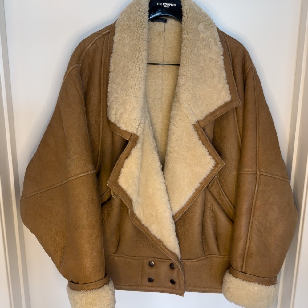 Andre Marc 100% Shearling Sherpa Bomber Jacket Vintage– M/L